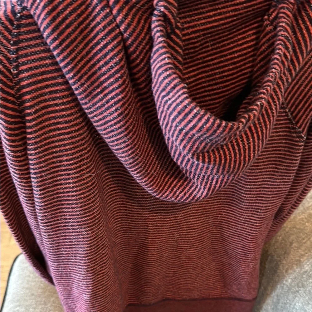 J. Crew Red Hooded Sweatshirt Striped Casual